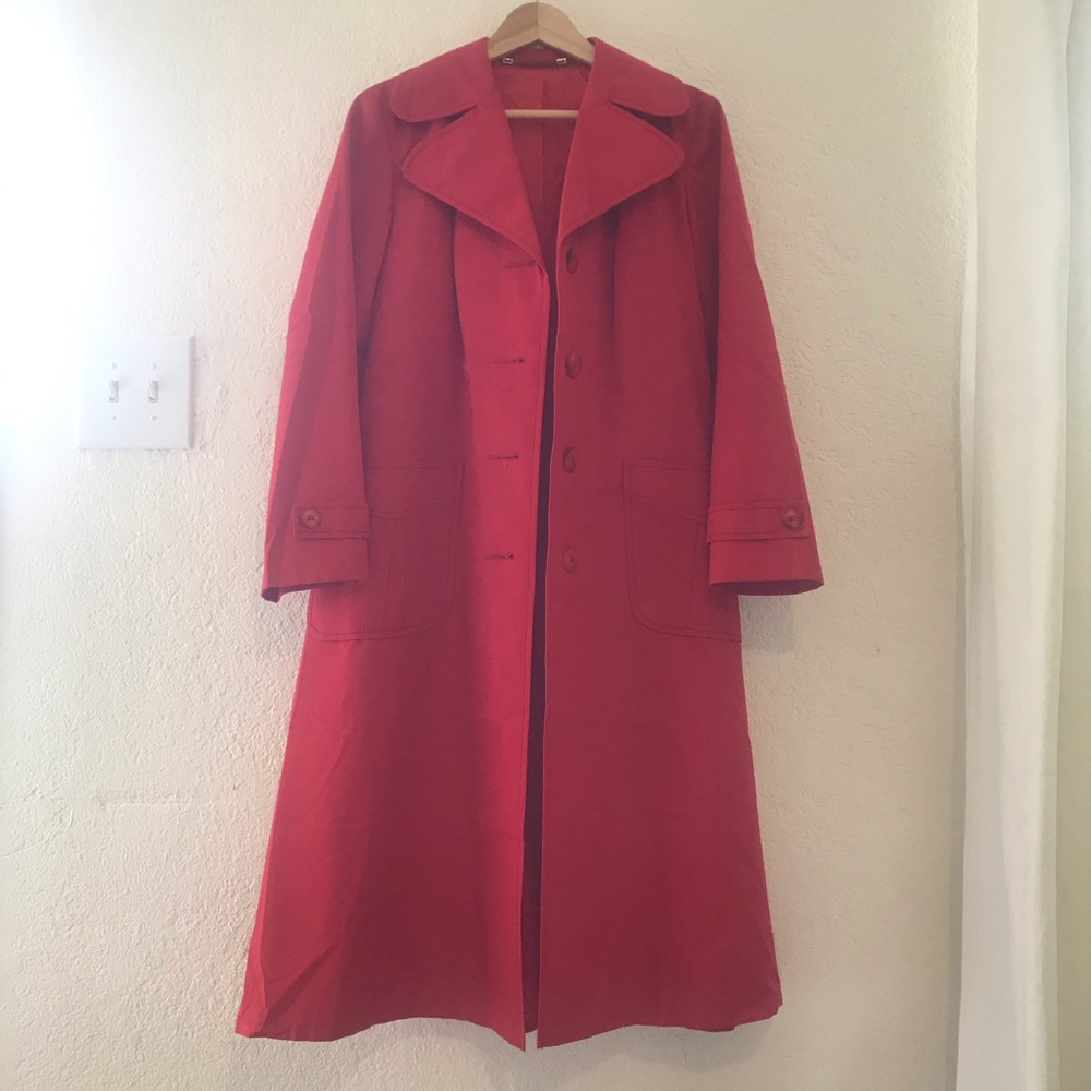 Vintage red trench coat
